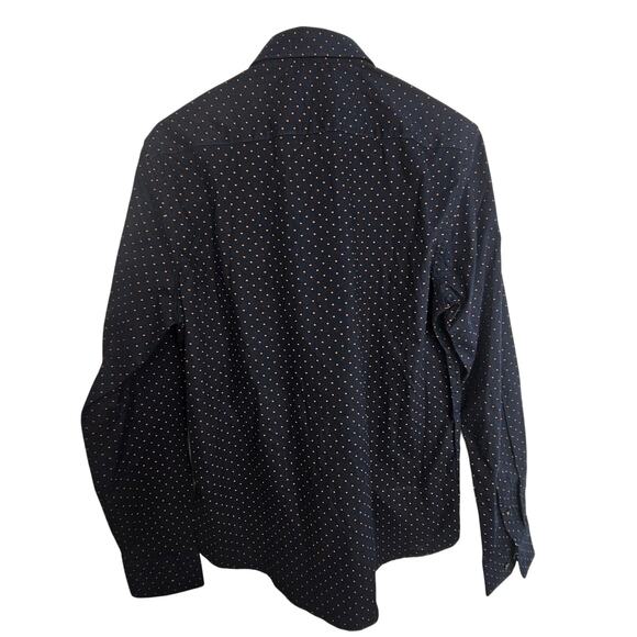 NEW Cactus Man Ricky Singh Dress Shirt Blue Orange Polka Dot Men M Collared - Picture 9 of 9